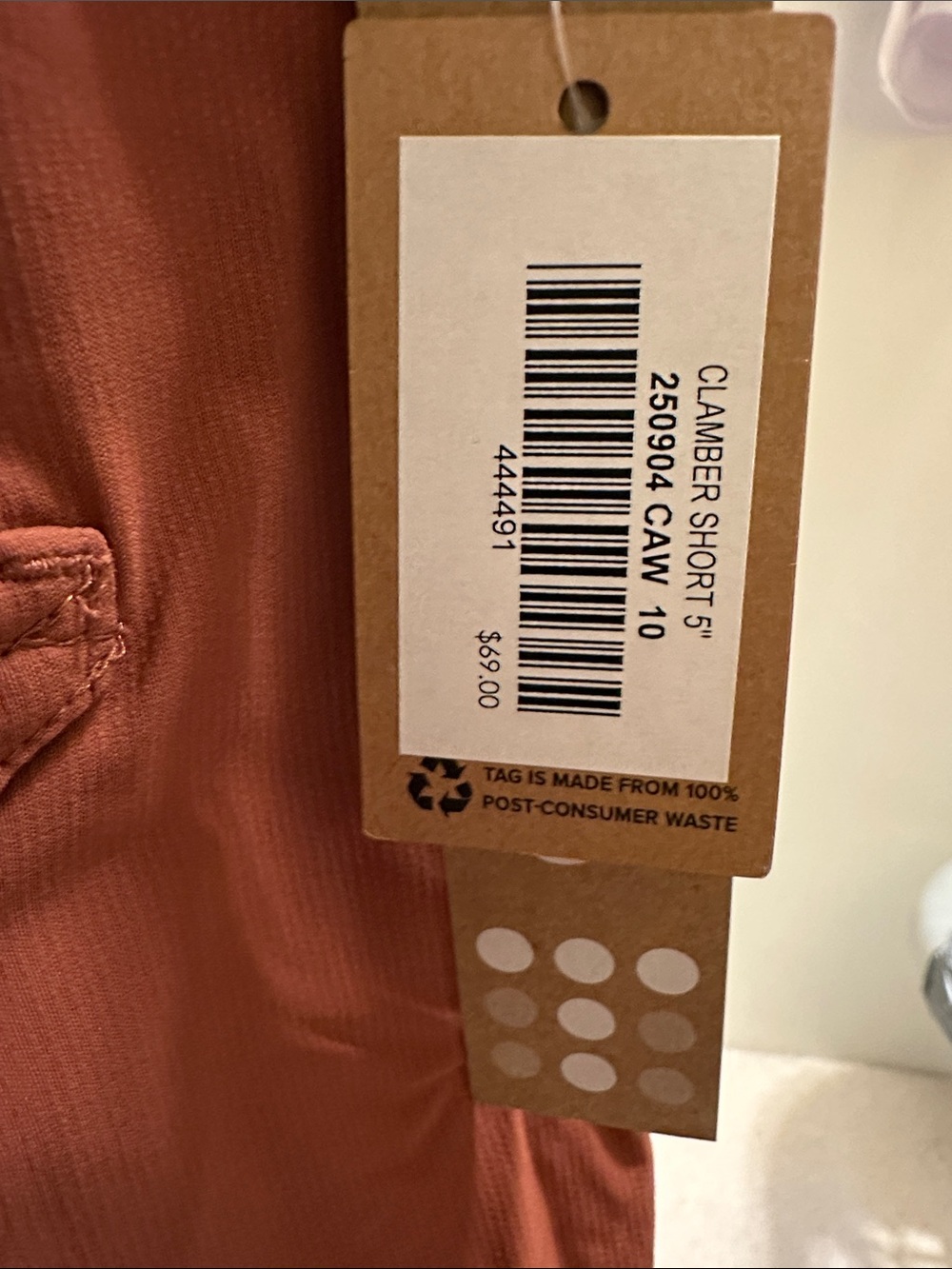 NWT Title Nine Women’s Rust Clamber 5” Shorts - size 10 - Picture 2 of 5